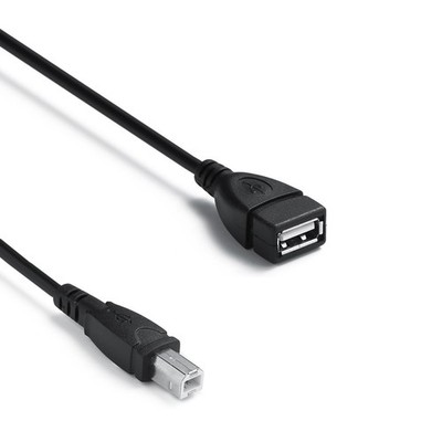 1.64 FT USB A 2.0 Female To USB B Printer Cable Adapter Extension Cord