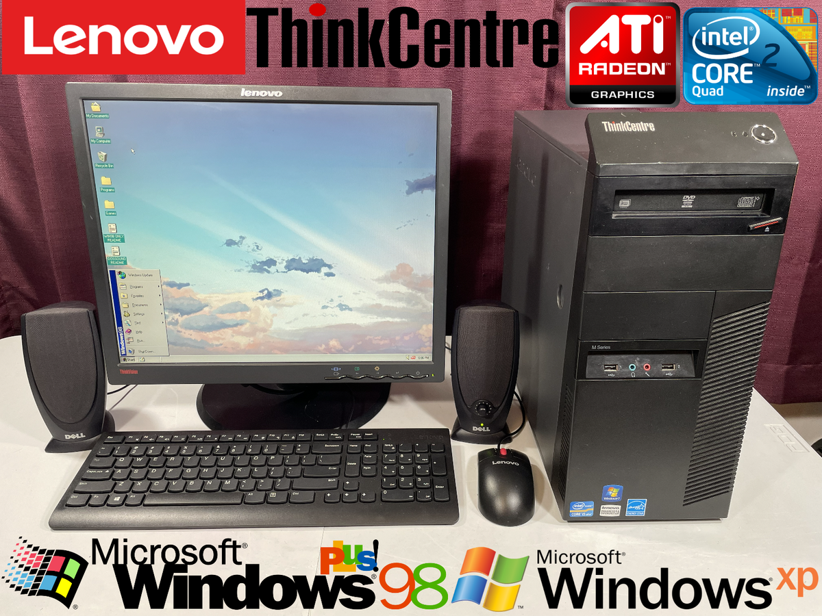 RESTORED DUAL BOOT Windows 98 & XP Lenovo ThinkCentre Vintage