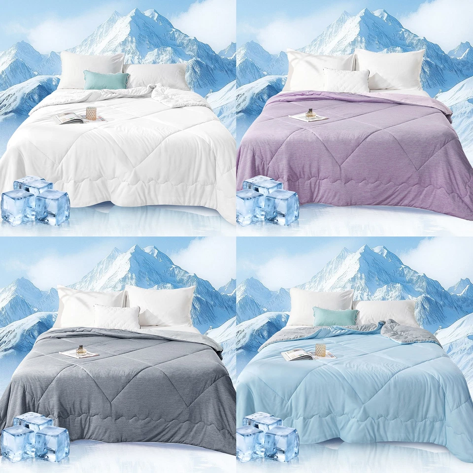 Summer Cooling Comforter Blanket Ice Silk Soft Touch, Lightweight Quilt for Hot  - image 2 of 4