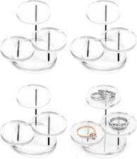 Mini 3-Tier Clear Acrylic Display Risers – Small Jewelry & Figurine Stand for...