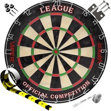 Viper League Regulation Bristle Steel Tip Dartboard Set with StapleFree Bulls...