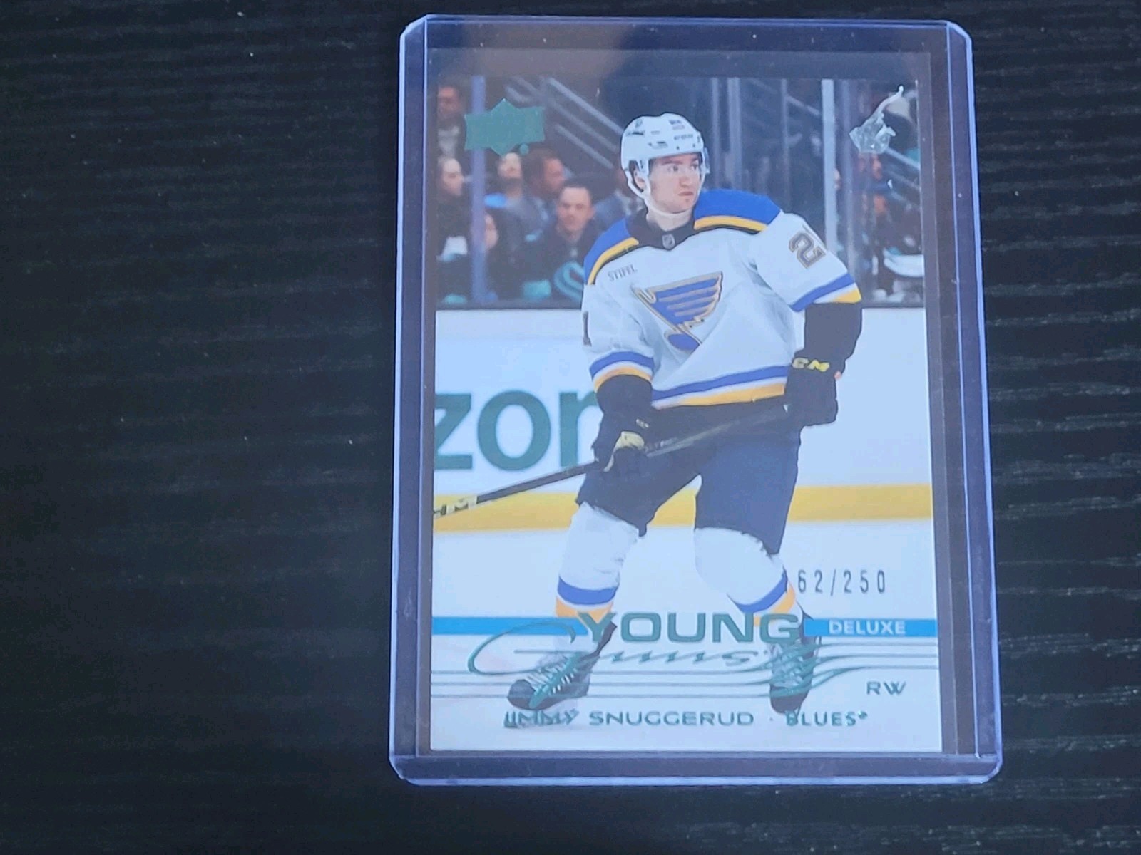 2025-26 Upper Deck Young Guns Deluxe #207 Jimmy Snuggerud /250 St. Louis Blues