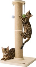 35'' Tall Cat Scratching Post 4.7'' Large Scratch Post W/ Thicken Wooden Base
