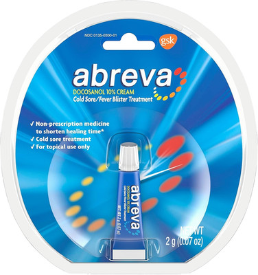  Abreva Cold Sore Fever Blister Treatment 2g (.07 Oz), EXP 01/2027