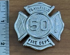 obsolete RETIRED PLAINFIELD NJ FIRE DEPARTMENT FIREFIGHTER BADGE - FULL SIZE