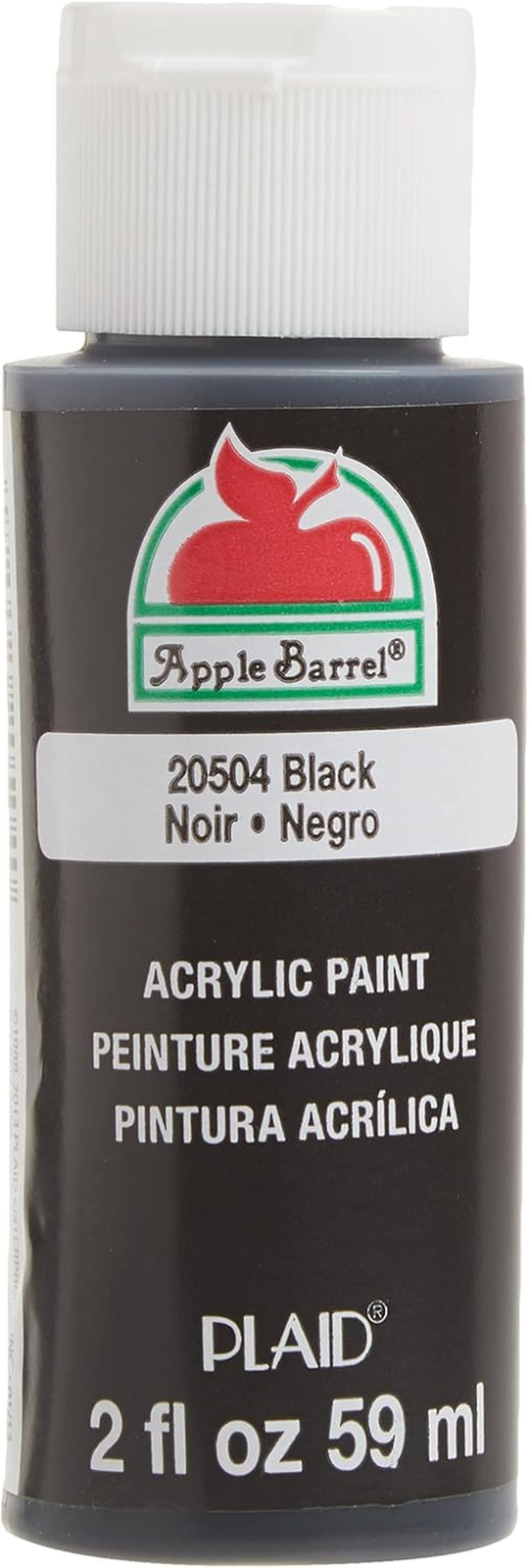Acrylic Paint in Assorted Colors (2 Ounce), 20504 Black