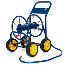 Garden Hose Reel Cart Holds up to 328 FT of 3/4" or 394 FT of 1/2" Hose Blue