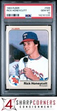 1983 FLEER #568 RICK HONEYCUTT RANGERS  PSA 10