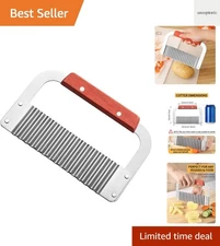 Crinkle Cutter Stainless Steel Potato Slicer Heavy Duty Wavy Crinkle Cutting ...