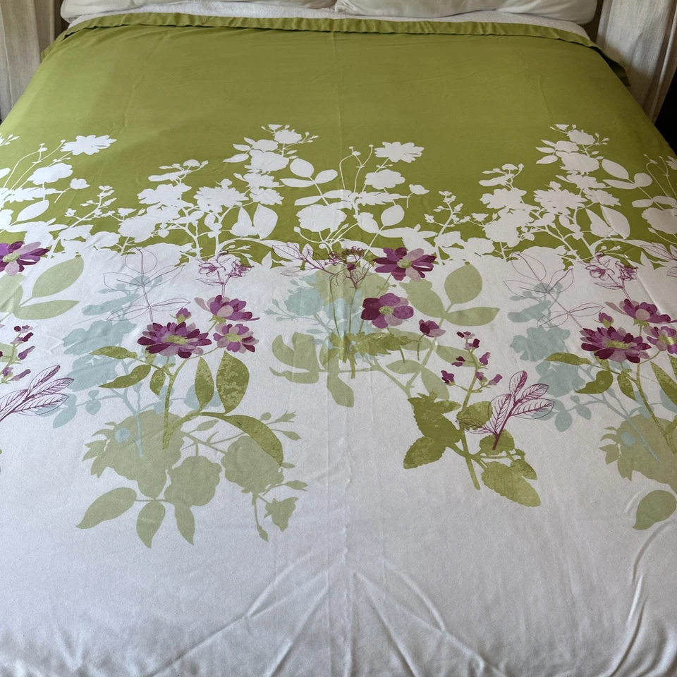 Cortina de Ducha Domain Floral Prado Algodón 72x72 Verde Lima Blanco Fucsia Foto 2 de 4