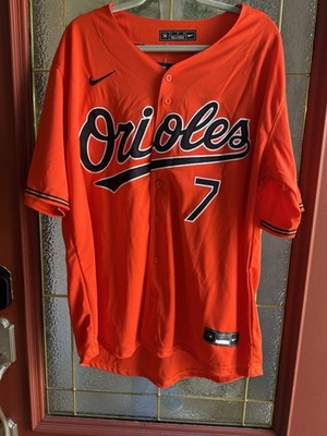New Jackson Holliday Baltimore #7 Orioles Men's Alt Orange Jersey Team Patch XL