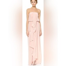 Zimmermann Light Blush Silk Strapless Dress Wedding Guest Beach Resort Luxury