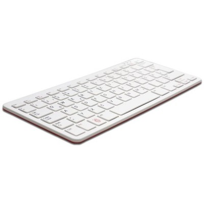 Raspberry Pi  RPI-KEYB (DE)-RED/WHITE USB Tastatur Deutsch, QWERTZ Weiß, Rot ...