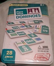 Junior Learning Place Value Dominoes Match  Learn Educational Game JL489 NEW