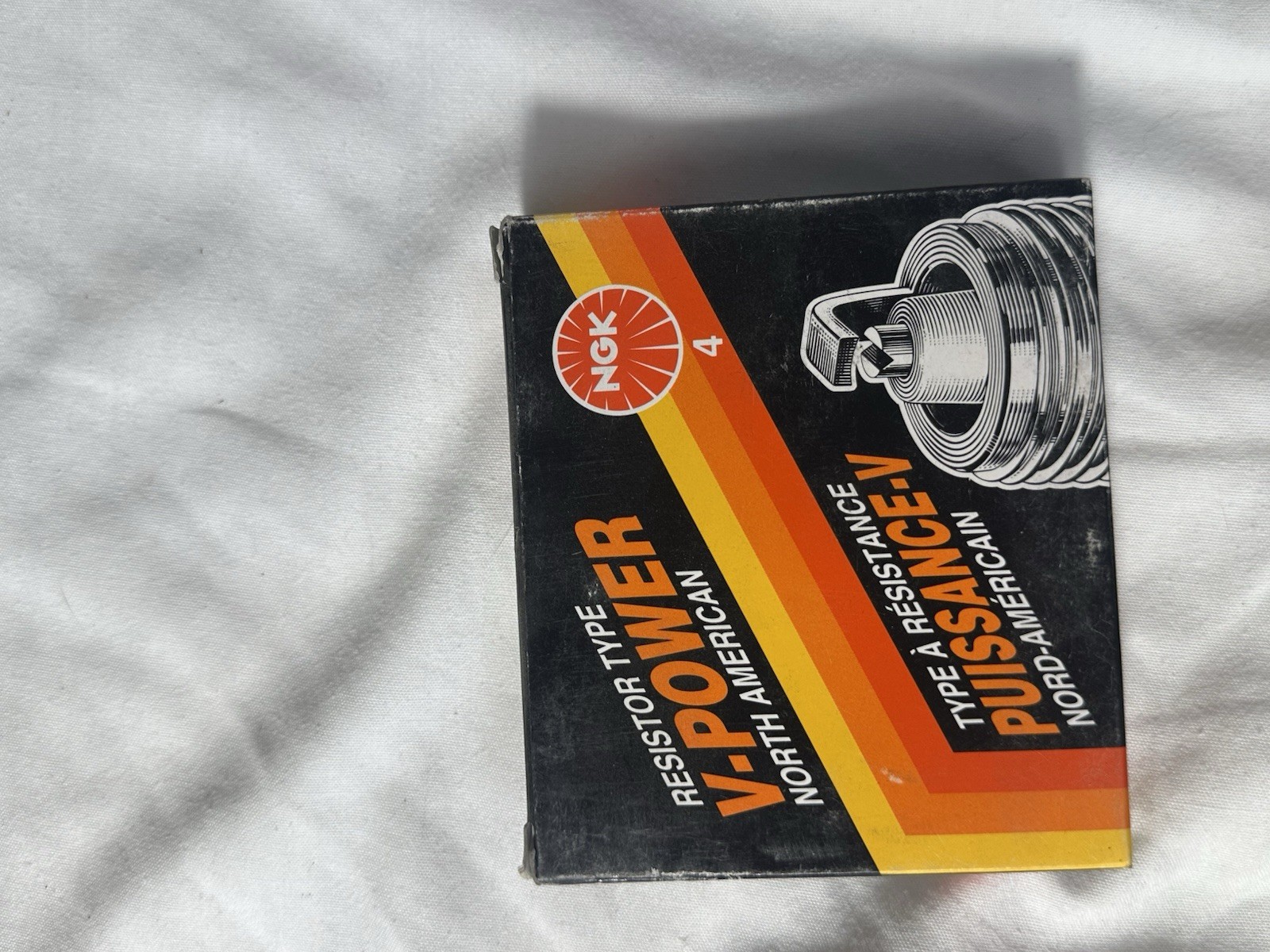 NOS NGK UR45 2451 V-Power Spark Plugs Set of 4 Vintage Made in Japan