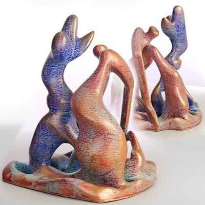 Daidalos Ikarus Plastik Kunst Skulptur Unikat sig. Prof. em. A. Loeschner-Gornau