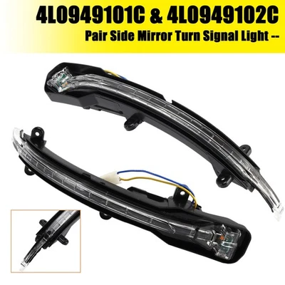 Pair Side Mirror Turn Signal Light pour Audi Q5 MK1 Q7 MK1 4L0949101C 4L0949102C - Photo 1/4