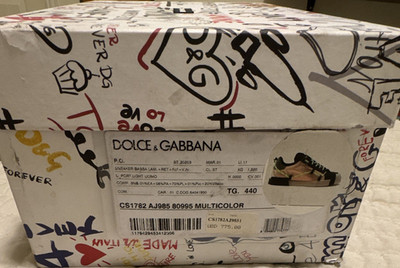 Dolce&Gabbana Men s Portofino Low Top Athletic Sneakers Multicolor CS1782