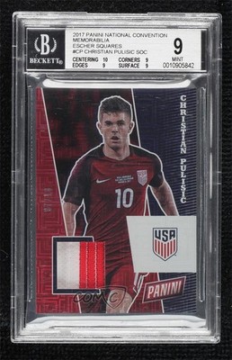 2017 National Convention Relics Escher Squares 7/10 Christian Pulisic BGS 9 0v5c
