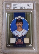 2005 Diamond Kings Materials Bronze Dwight Evans Dual Jersey Bat Relics /200 BGS