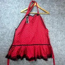 Kay Dee Designs Party Girly Apron Red Black Polka Dot Retro Ruffle Pinup Lace