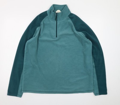 Mountain Warehouse Herren grün Fleece 1/4 Zip Pullover Sweatshirt L