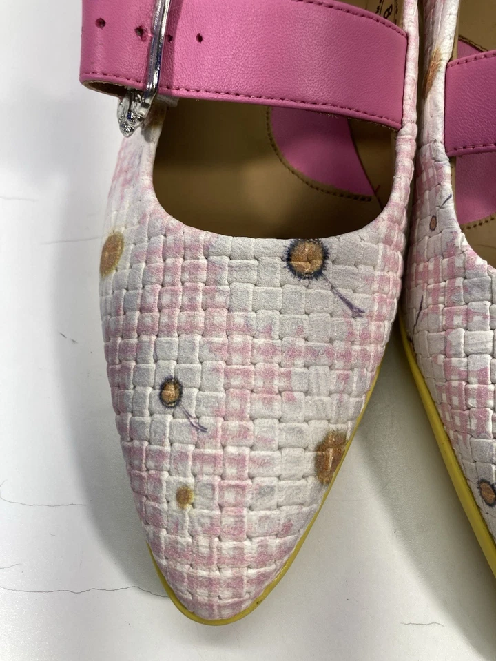 Sapato Plano Feminino Fluevog Power Up Zeal Mary Jane 8 Couro Rosa Fivela Daisey - Imagem 3 de 4