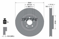 2X Textar Bremsscheibe 92289905 FüR MERCEDES-BENZ