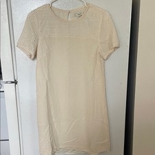 Madewell Women's Small Cream Textured Mini Dress