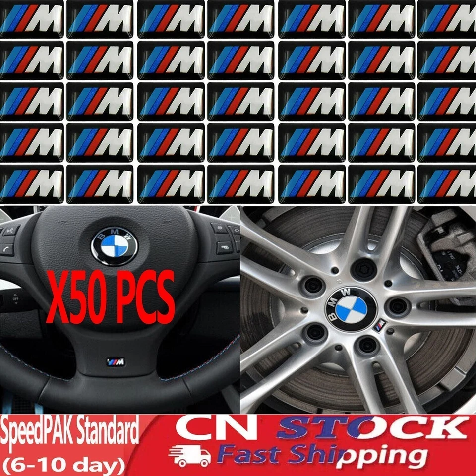 50x M SPORT PERFORMANCE Alloy Wheel Badge Stickers for FOE BMW, 19 MM x 11MM+ Foto 3 de 4