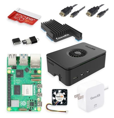 Raspberry Pi 5 Starter Kit PRO - Turbine Black (128GB Edition) (8GB RAM) NEW