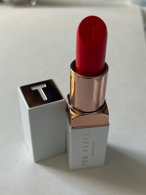 Ted Baker Bright Red Lippenstift Weiß Gehäuse Neu   Schneller Versand!