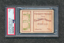 Red Grange Illinois vs Michigan Oct 24th 1925 College Football Ticket Stub PSA