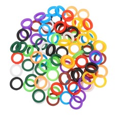 100 Pcs Color Coded Key Covers Identifier Silicone Caps for House