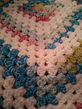 handmade crochet grannysquare baby blanket 32 32"