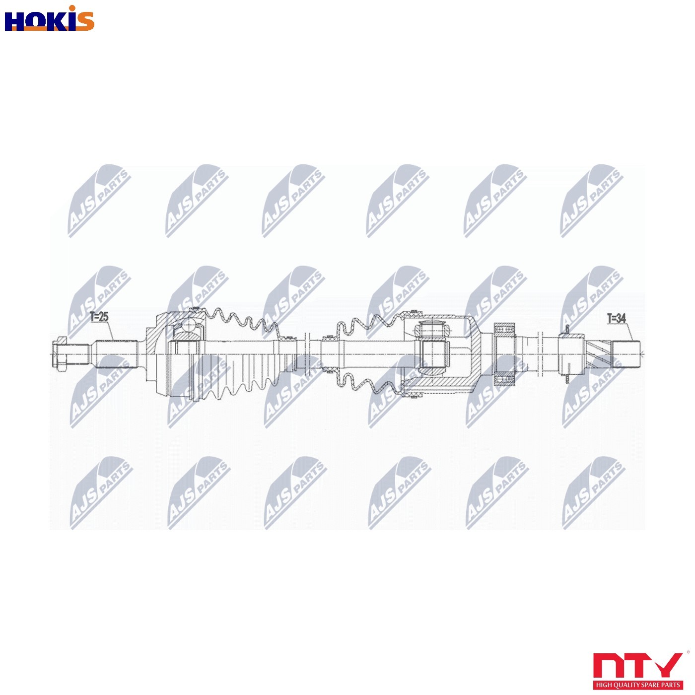 Driveshaft Front Axle Right Automatic Transmission NPW-RE-183 NTY for RENAULT - Image 5