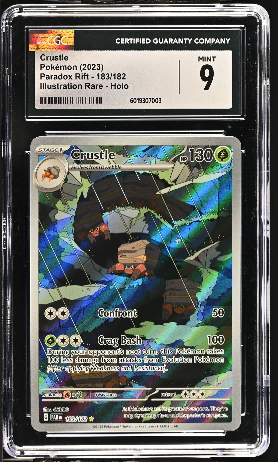 Pokémon Crustle #183/182 English CGC 9 2023 Pokémon Paradox Rift