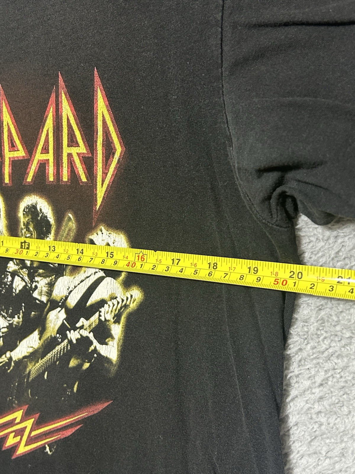 Tultex Def Leppard Mens L Shirt 2009 Summer Tour Dates Double Sided Fade