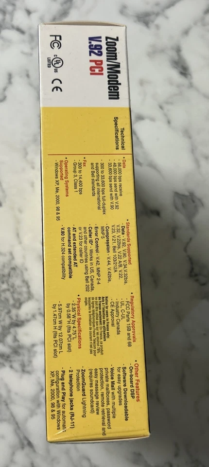 ZOOM 56k V.92 PCI Fax Modem Model 3025 BRAND NEW Windows XP, Me, 2000, 98, 95 - Image 3 of 4