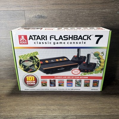 Atari Flashback 7 Classic Game Console - Black/Orange 101 Games Built In Tested!