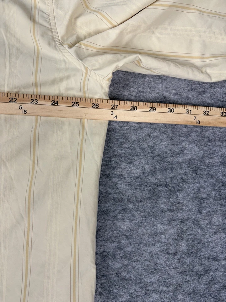 Howler Bros Shirt Mens 2XL Beige Striped H Bar B Tech Snap Long Sleeve Outdoors - Image 4 of 4