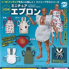 1/12 miniature apron Mascot Capsule Toy 5 Types Full Comp Set Gacha New Japan