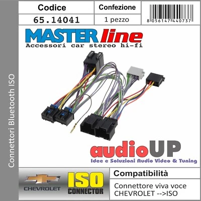 Connecteur ISO Interface Bluetooth Pour Radio OEM Chevrolet Aveo 2008-2011 - Photo 1/3