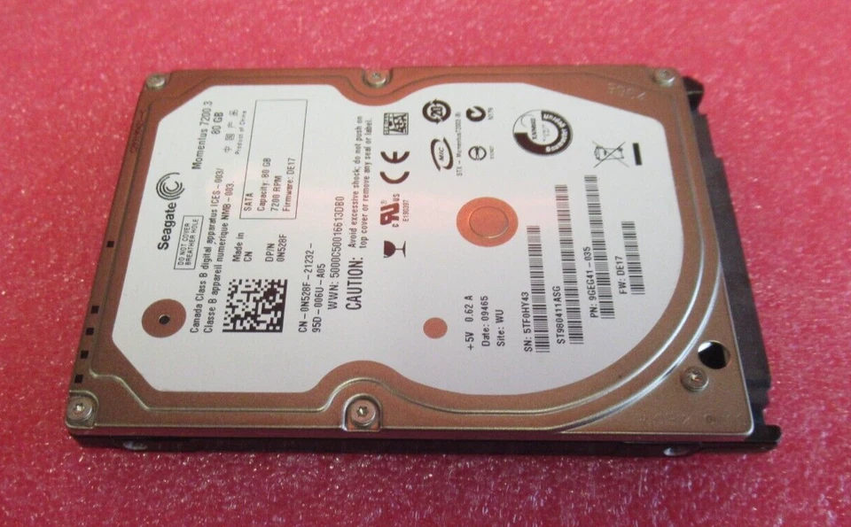 Seagate ST980411ASG N528F Momentus 7200.3 80GB 7200RPM 16MB 2.5" Internal HDD - Image 4 of 4