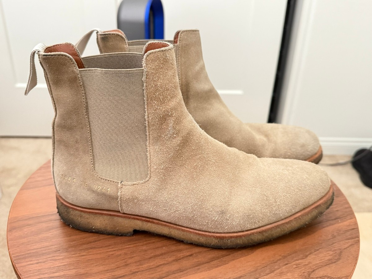 Men\'s brown Common Project boots Common Projects Suede Chelsea boots for Men - Brown in USA  main image 3