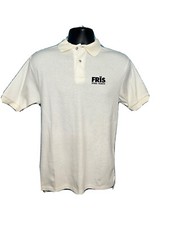 Vintage Fris Vodka Polo Shirt Adult Medium White Graphic Single Stitch USA Made