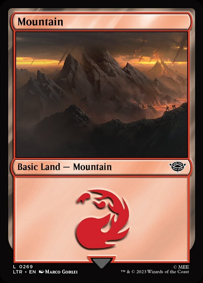 Magic LOTR Mountain Basic Land L 0269 | eBay