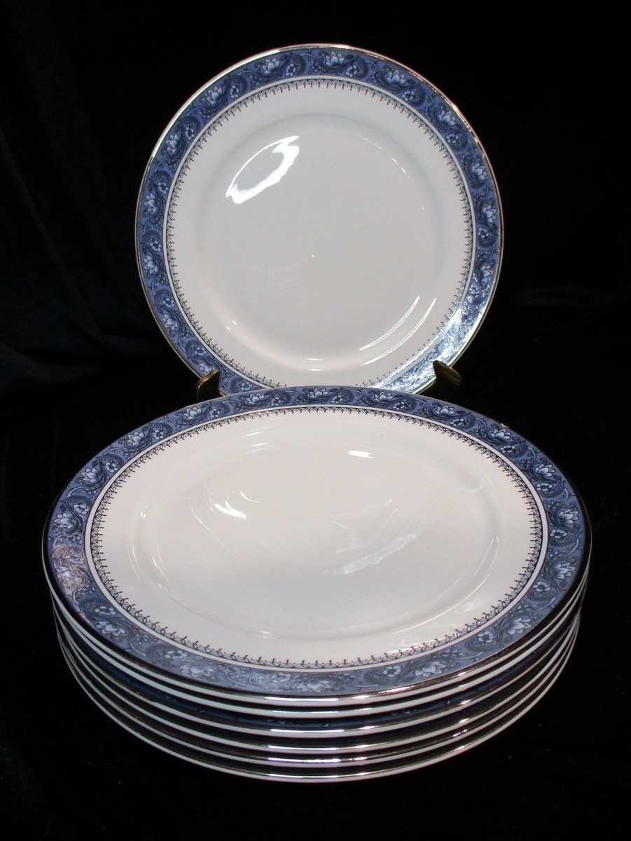 AYNSLEY BLUE MIST BONE CHINA LIGHT BLUE FLOWERS ON DARK BLUE BAND