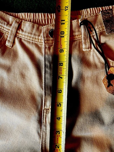 NWT Vibrant High- Rise Cargo Pants Women’s Large Jeans Camel-Khaki Tapered Leg - Picture 9 of 11