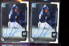 (2) 2015 BOWMAN CHROME ORLANDO ARCIA RC 2 CARD LOT